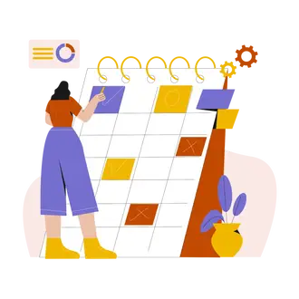 Établissez un emploi du temps réaliste en allouant suffisamment de temps pour étudier, réviser, travailler sur les projets et vous détendre. Respectez votre emploi du temps autant que possible mais on ne se met pas non plus une pression d'enfer. Prenez le temps de faire les choses.